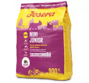 Сухий корм Josera MiniJunior (МініЮніор) для цуценят і дорослих собак дрібних порід, 900 г Сухий корм Josera MiniJunior (МініЮніор) для цуценят і дорослих собак дрібних порід, 900 г