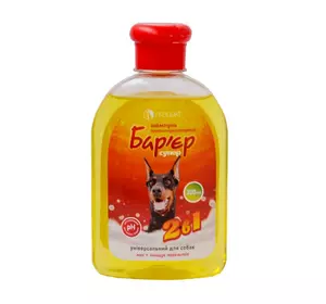 Шампунь Бар’єр супер 2 в 1 протипаразитарний універсальний для собак з короткою шерстю 300 мл Продукт Шампунь Бар’єр супер 2 в 1 протипаразитарний універсальний для собак з короткою шерстю 300 мл Продукт