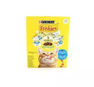 Корм сухий для кішок Фріскіс Friskies з лососем та овочами 300 г Корм сухий для кішок Фріскіс Friskies з лососем та овочами 300 г
