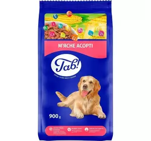 Сбалансированный сухой корм Гав! для взрослых собак с мясным ассорти, 900 г Сбалансированный сухой корм Гав! для взрослых собак с мясным ассорти, 900 г