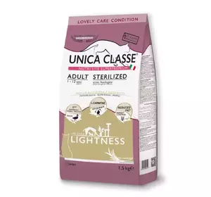 Сухий корм Gheda Unica Classe Adult Sterilized Lightness Dry для стерелізованих котів з качкою, 1.5 кг Сухий корм Gheda Unica Classe Adult Sterilized Lightness Dry для стерелізованих котів з качкою, 1.5 кг