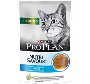 Вологий корм для котів Purina Pro Plan Sterilised Nutrisavour з куркою 85 г