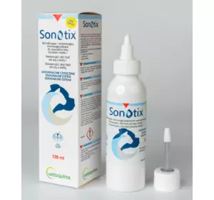Сонотікс (Sonotix) розчин для промивання вух кішок і собак 120 мл VETOQUINOL