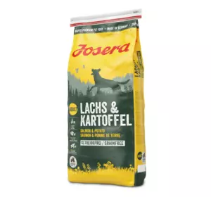 Сухий корм Josera Lachs & Kartoffel (Йозера з лососем та картоплею) без зернових для дорослих собак, 15 кг Сухий корм Josera Lachs & Kartoffel (Йозера з лососем та картоплею) без зернових для дорослих собак, 15 кг