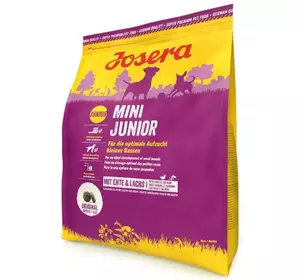 Сухий корм Josera MiniJunior (МініЮніор) для цуценят і дорослих собак дрібних порід, 3 кг Сухий корм Josera MiniJunior (МініЮніор) для цуценят і дорослих собак дрібних порід, 3 кг