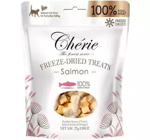 Натуральні ласощі Cherie Freeze Dried Treats Salmon для кішок з лососем 25 г Натуральні ласощі Cherie Freeze Dried Treats Salmon для кішок з лососем 25 г