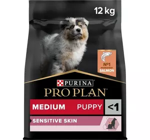 Сухий корм Pro Plan Medium Puppy Sensitive Skin для цуценят середніх порід з чутливою шкірою з лососем 12 кг Сухий корм Pro Plan Medium Puppy Sensitive Skin для цуценят середніх порід з чутливою шкірою з лососем 12 кг