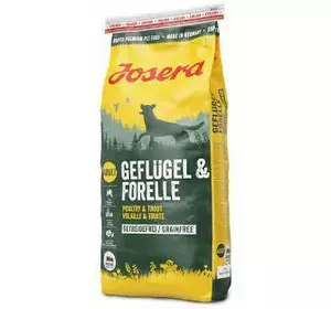 Сухий корм Josera Geflugel & Forelle (Йозера Домашня птиця і форель) беззерновий для дорослих собак 15 кг