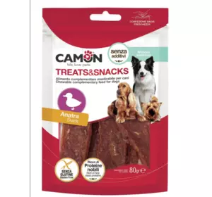"Camon Treats & Snacks" - в'ялена закуска з качки для дорослих собак "пластини" , 80г 14шт/уп 14шт/уп "Camon Treats & Snacks" - в'ялена закуска з качки для дорослих собак "пластини" , 80г 14шт/уп 14шт/уп
