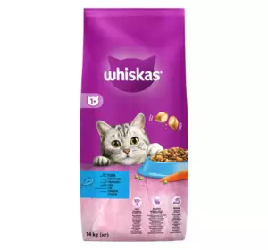 Повнораціонний сухий корм для дорослих котів Whiskas (Віскас) смачні подушечки з тунцем, 14 кг Повнораціонний сухий корм для дорослих котів Whiskas (Віскас) смачні подушечки з тунцем, 14 кг