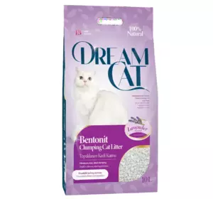 Бентонітовий наповнювач Dream Cat (Дрім Кет) для котячих туалетів з ароматом лаванди, 10 л (8.5 кг) Бентонітовий наповнювач Dream Cat (Дрім Кет) для котячих туалетів з ароматом лаванди, 10 л (8.5 кг)