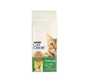 Сухий корм для дорослих стерилізованих котів Cat Chow Sterilised з куркою 1.5 кг Сухий корм для дорослих стерилізованих котів Cat Chow Sterilised з куркою 1.5 кг