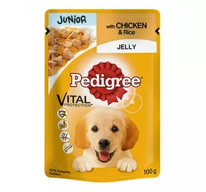 Pedigree (Педігрі) вологий корм для цуценят з куркою і рисом в желе 100 г Pedigree (Педігрі) вологий корм для цуценят з куркою і рисом в желе 100 г