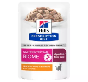 Вологий корм для котів Hill's Хіллс PD Gastrointestinal Biome при захворюваннях ШКТ з куркою, пауч 85 г Вологий корм для котів Hill's Хіллс PD Gastrointestinal Biome при захворюваннях ШКТ з куркою, пауч 85 г