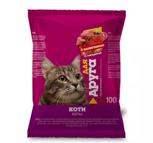 Сухий корм Для Друга для кішок з яловичиною 100 г O.L.KAR.