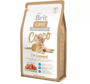 Brit Care COCCO Gourmand Гіпоалергенний корм для кішок з качкою і лососем / 7 кг Brit Care COCCO Gourmand Гіпоалергенний корм для кішок з качкою і лососем / 7 кг