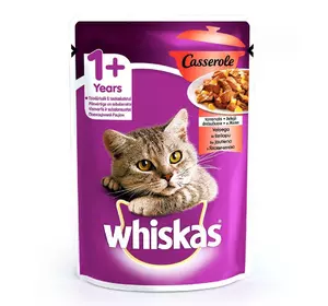 Whiskas Casserole Консерви для кішок з яловичиною в желе / 85 гр