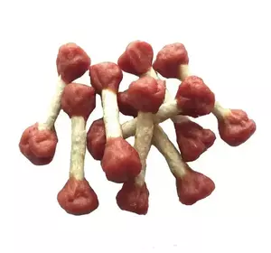 Ласощі для собак Lucky Star гантельки з м'ясом качки на пресованій кістці 6 см (14-15 шт) 200 г RM039S Ласощі для собак Lucky Star гантельки з м'ясом качки на пресованій кістці 6 см (14-15 шт) 200 г RM039S