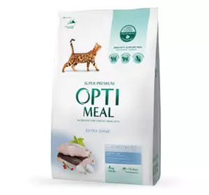 Сухий корм Optimeal з високим вмістом тріски для дорослих кішок 4 кг