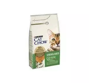 Сухий корм для дорослих стерилізованих кішок Cat Chow Sterilised з індичкою 1.5 кг Сухий корм для дорослих стерилізованих кішок Cat Chow Sterilised з індичкою 1.5 кг