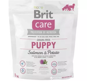 Сухий корм для цуценят Бріт Brit Care GF Puppy Salmon&Potato, 1 кг Сухий корм для цуценят Бріт Brit Care GF Puppy Salmon&Potato, 1 кг