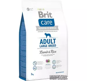 Сухий корм для дорослих собак великих порід Бріт Brit Care Adult Large Breed Lamb & Rice, 3 кг