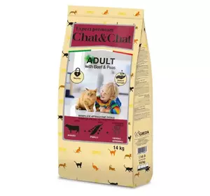 Сухий корм для котів Геда Gheda Chat&Chat Expert корм для кішок старше 1 року з яловичиною та горохом, 14 кг Сухий корм для котів Геда Gheda Chat&Chat Expert корм для кішок старше 1 року з яловичиною та горохом, 14 кг