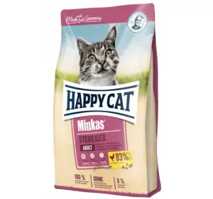 Сухий корм Happy Cat Minkas Sterilised для стерилізованих кішок з птицею, 1.5 кг Сухий корм Happy Cat Minkas Sterilised для стерилізованих кішок з птицею, 1.5 кг