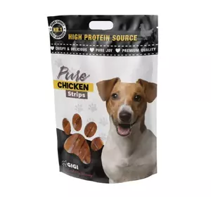 Смаколики GiGi "Курячі смужки" / ласощі Pure Chicken Strips 85 г Смаколики GiGi "Курячі смужки" / ласощі Pure Chicken Strips 85 г