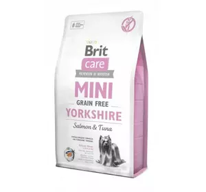 Сухий корм для собак Бріт Brit Care GF Mini Yorkshire для йоркширських тер'єрів з мясом лосося і тунця, 7 кг Сухий корм для собак Бріт Brit Care GF Mini Yorkshire для йоркширських тер'єрів з мясом лосося і тунця, 7 кг