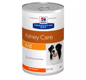 Hill's PRESCRIPTION DIET k/d Вологий Корм для собак з куркою - 370 гНиркова та серцева недостатність Hill's PRESCRIPTION DIET k/d Вологий Корм для собак з куркою - 370 гНиркова та серцева недостатність