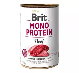 Консерва Бріт Brit Mono Protein Beef для собак з яловичиною, 400 г Консерва Бріт Brit Mono Protein Beef для собак з яловичиною, 400 г