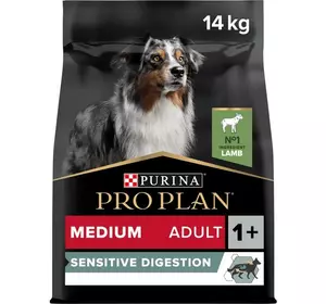 Сухий корм Pro Plan Medium Sensitive для собак середніх порід з чутливим травленням з ягням 14 кг