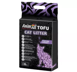 Наповнювач AnimAll Tofu (Тофу) соєвий для котів з ароматом лаванди 2.6 кг (6 л) Наповнювач AnimAll Tofu (Тофу) соєвий для котів з ароматом лаванди 2.6 кг (6 л)