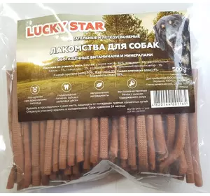 Ласощі для собак Тоні качині смужки 500 г Lucky Star PM058 Ласощі для собак Тоні качині смужки 500 г Lucky Star PM058