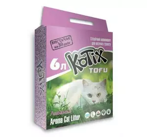 Наповнювач соєвий Kotix Tofu Lavender 2.55кг (6л) з ароматом лаванди для туалету
