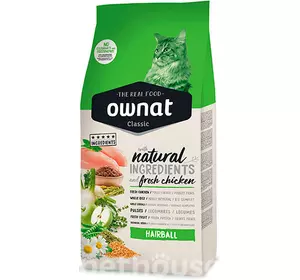 Сухий корм для котів Ownat (Овнат) Classic Hairball (Cat) 1.5 кг для виведення шерсті Сухий корм для котів Ownat (Овнат) Classic Hairball (Cat) 1.5 кг для виведення шерсті