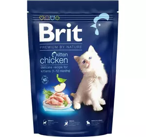 Сухий корм Бріт Brit Premium by Nature Cat Kitten з куркою для кошенят і годуючих кішок, 1.5 кг Сухий корм Бріт Brit Premium by Nature Cat Kitten з куркою для кошенят і годуючих кішок, 1.5 кг