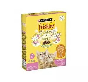 Сухий корм Junior Friskies Фріскіс для кошенят з куркою молоком овочами 300 г Сухий корм Junior Friskies Фріскіс для кошенят з куркою молоком овочами 300 г
