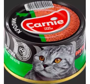 М'ясний паштет для котів Карні Carnie консерви для кішок з кроликом 90 г М'ясний паштет для котів Карні Carnie консерви для кішок з кроликом 90 г