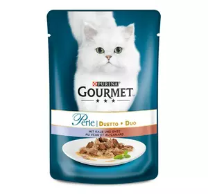 Gourmet Perle (Пауч) Консерви для кішок міні філе в підливі з яловичиною і качкою / 85 гр