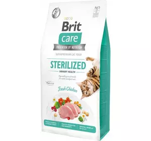 Сухий корм для стерилізованих котів Бріт Brit Care Cat GF Sterilized Urinary Health з куркою, 7 кг Сухий корм для стерилізованих котів Бріт Brit Care Cat GF Sterilized Urinary Health з куркою, 7 кг