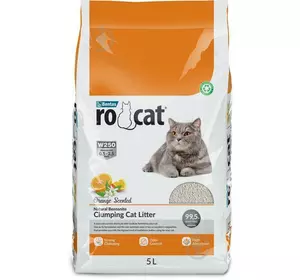 Бентонітовий наповнювач для котів RoCat з ароматом апельсина, 5 л