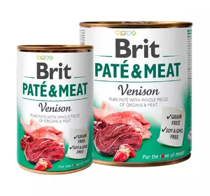 Brit Pete & Meat Venison Консерви для собак з олениною / 400 гр Brit Pete & Meat Venison Консерви для собак з олениною / 400 гр