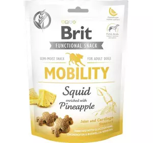 Ласощі для здоров'я суглобів у собак Brit Care Mobility з кальмаром і ананасом 150 г Ласощі для здоров'я суглобів у собак Brit Care Mobility з кальмаром і ананасом 150 г