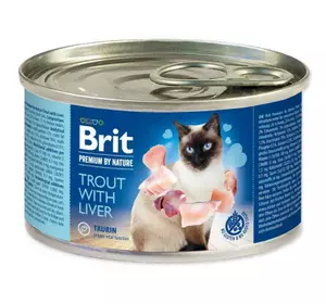 Паштет для кішок Бріт Brit Premium by Nature Cat з фореллю та печінкою 200 г Паштет для кішок Бріт Brit Premium by Nature Cat з фореллю та печінкою 200 г