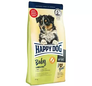 Happy Dog Baby Lamb & Rice 18кг корм для цуценят великих і середніх порід з 4 тижнів до 6 місяців Happy Dog Baby Lamb & Rice 18кг корм для цуценят великих і середніх порід з 4 тижнів до 6 місяців