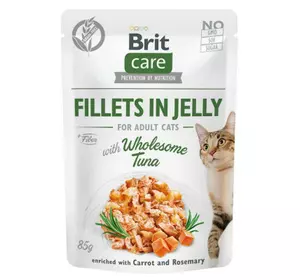 Вологий корм для котів Бріт Brit Care Cat pouch 85 г (з тунцем у желе)