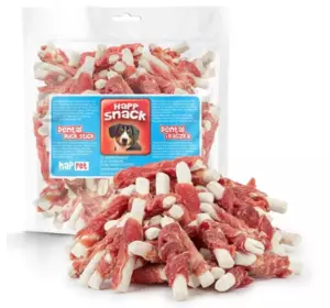 "HapPet"-ласощі для собак " Паличка "Дентал Кальцій" з качкою, 500г (50+-3шт) "HapPet"-ласощі для собак " Паличка "Дентал Кальцій" з качкою, 500г (50+-3шт)