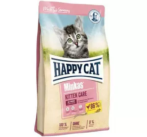 Сухий корм Happy Cat Minkas Kitten Care для кошенят з 4 тижнів до 6 місяців з птицею, 10 кг Сухий корм Happy Cat Minkas Kitten Care для кошенят з 4 тижнів до 6 місяців з птицею, 10 кг